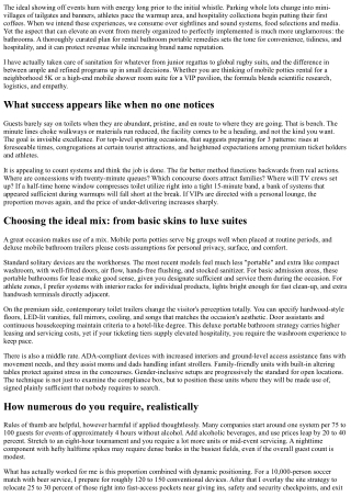 Rental Commode Portable Solutions for Sporting Occasions