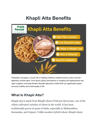 Khapli Atta Benefits