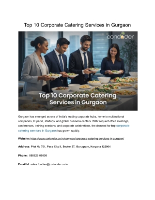 Corporate Catering Services in Gurgaon
