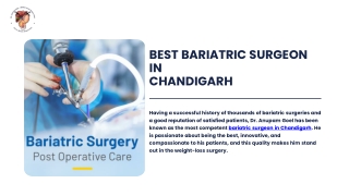 Best Bariatric Surgeon in Chandigarh