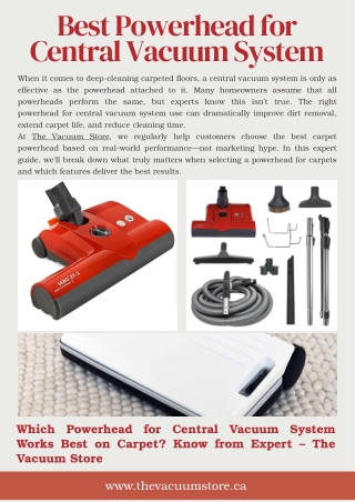 Durable Powerhead for Central Vacuum System Options | The Vacuum Store