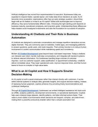 AI Copilot or AI Chatbot_ Which One Should Your Business Invest In First_