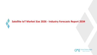 Satellite IoT Market: Analysis, Growth Forecast & Emerging Trends To 2034