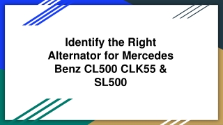 Alternator Fits Mercedes Benz Cl500 Clk55