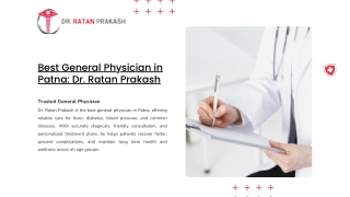 Best General Physician in Patna Dr. Ratan Prakash