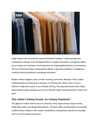 Style Rooted in Identity_ Discovering the Best Indian Cloting Brands Today