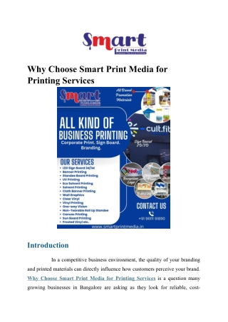 Why Choose Smart Print Media for Printing Services..10