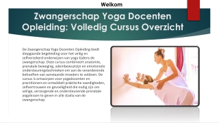 Zwangerschap Yoga Docenten Opleiding: Volledig Cursus Overzicht