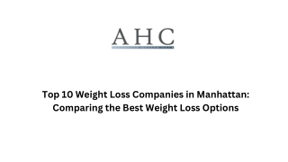 Top 10 Weight Loss Companies in Manhattan Comparing the Best Weight Loss Options