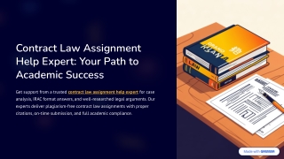 Contract Law Assignment Help Expert – Accurate Legal Solutions