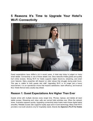 5 Reasons It’s Time to Upgrade Your Hotel’s Wi-Fi Connectivity