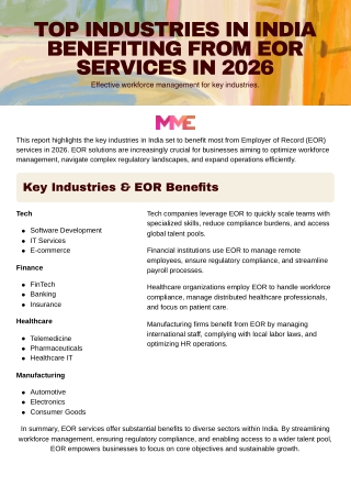 Top Industries in India Benefiting from EOR Services in 2026