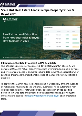 Scale UAE Real Estate Leads Scrape PropertyFinder & Bayut 2026