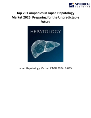 Japan Hepatology Market
