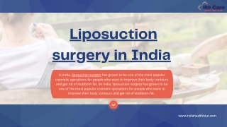Liposuction surgery in India