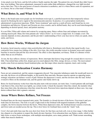 Muscle Relaxation for Aesthetic Harmony: Botox’s Role