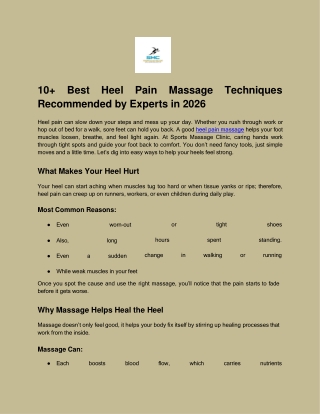 Guest Post-10  Best Heel Pain Massage Techniques Recommended by Experts in 2026
