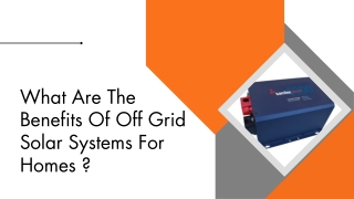 Clean Energy Solutions Without Utility Dependence