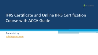 IFRS Certificate and Online IFRS Certification Course with ACCA Guide