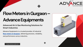 Flow Meters in Gurgaon – Advance Equipments
