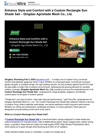 Enhance Style and Comfort with a Custom Rectangle Sun Shade Sail – Qingdao Agrishade Mesh Co., Ltd.