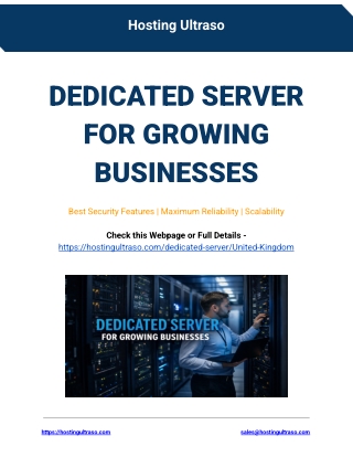 DEDICATED SERVER  FOR GROWING  BUSINESSES