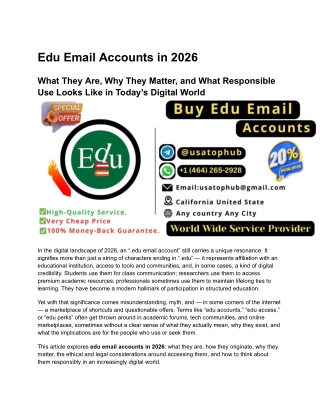 Why You Should Buy Edu Email Accounts from Trusted  Accounts in 2026