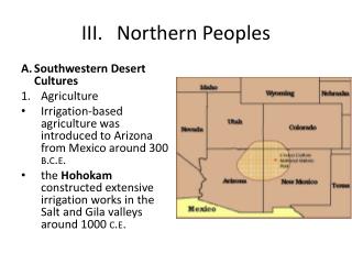 III.	Northern Peoples