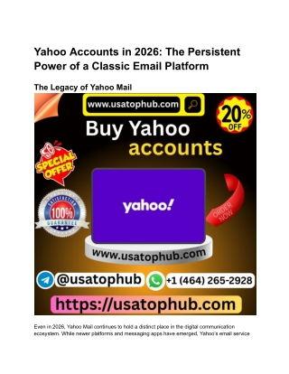 The Ultimate Guide to Buying Old Yahoo Accounts