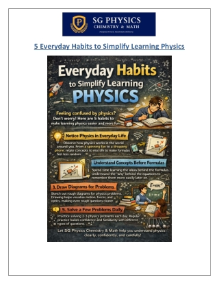5 Everyday Habits to Simplify Learning Physics