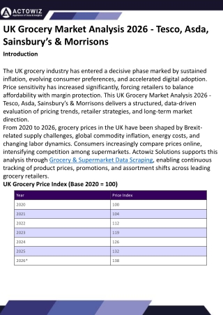 UK Grocery Market Analysis 2026 - Tesco, Asda, Sainsbury’s & Morrisons