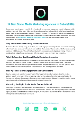 14 Best Social Media Marketing Agencies in Dubai (2026)
