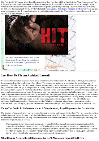 The Function Of A Personal Injury Lawyer In Securing Maximum Settlement