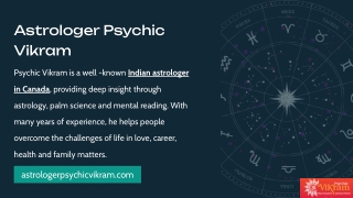 Top Astrologer and Psychic in Canada: Vikram's Expertise