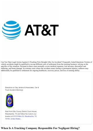 Can You Sue A Trucking Firm Straight After A Crash? Faqs