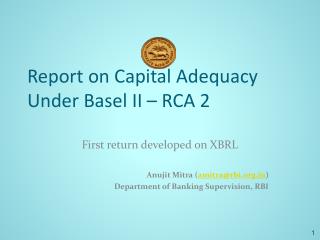 Report on Capital Adequacy Under Basel II – RCA 2