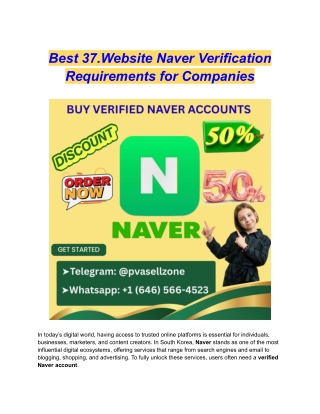 Best 37.Website Naver Verification Requirements for Companies