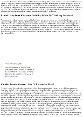 Can You Sue A Trucking Firm Directly After A Crash? Faqs