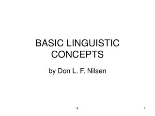 BASIC LINGUISTIC CONCEPTS