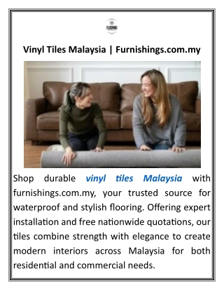 Vinyl Tiles Malaysia Furnishings.com.m