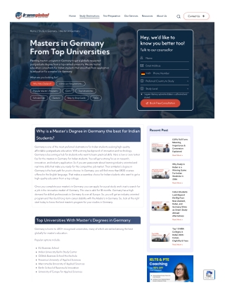 Study Master’s in Germany Admission Process, Fees & Requirements