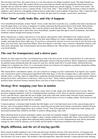 Balancing Emotional Expression with Botox: How Not to Look ‘Done