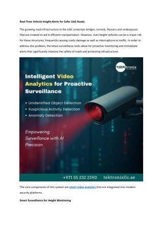 Real-Time Vehicle Height Alerts for Safer UAE Roads