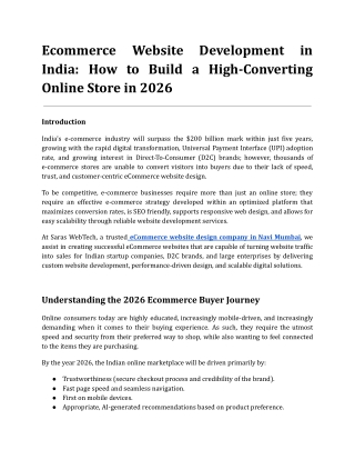 Ecommerce Website Development in India_ How to Build a High-Converting Online Store in 2026