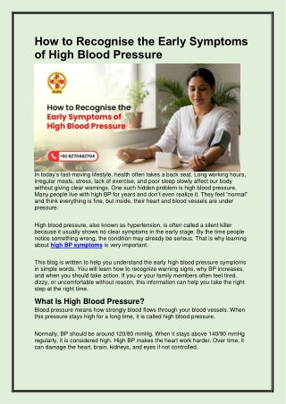 High BP Symptoms: Common Signs That Should Not Be Ignored