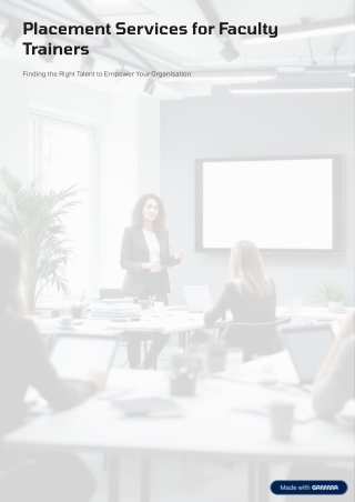 Placement Services for Faculty Trainer for Employers | Hire Skilled Trainers