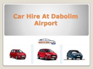 Car Hire At Dabolim Airport