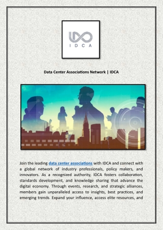Data Center Associations Network | IDCA