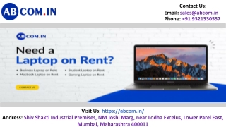 Laptop at Rent Near Me | ABCOM