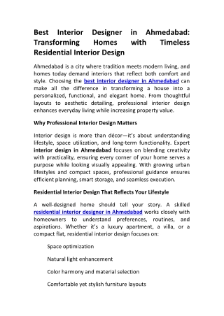 Residential Interior Designer in Ahmedabad Design Spaces by Nirali Patel